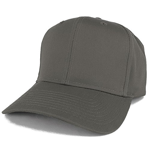 Armycrew XXL Oversize High Crown Adjustable Plain Solid Baseball Cap, anthrazit, Einheitsgröße von Armycrew
