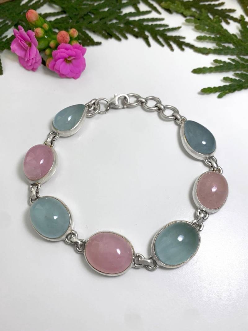 Aquamarin & Morganit Armband von ArnavaJewelry