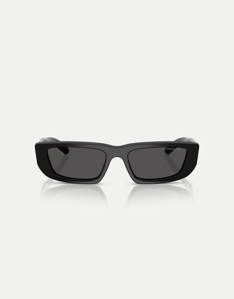 Arnette - Al - Rechteckige Sonnenbrille in Schwarz mit grauen Gläsern von Arnette