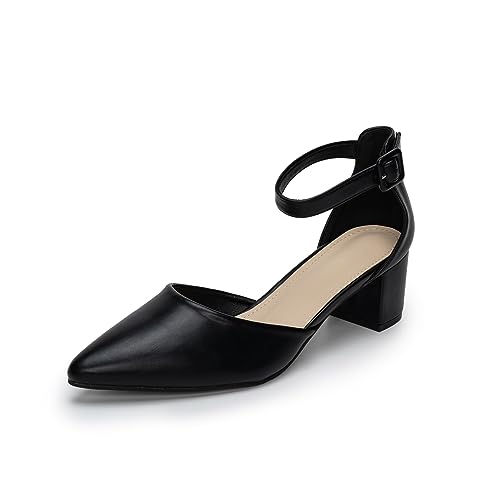 Daman Pumps Riemchenpumps Bequeme Pumps mit Absatz Riemchenpump Schwarz 37 von Aro Lora