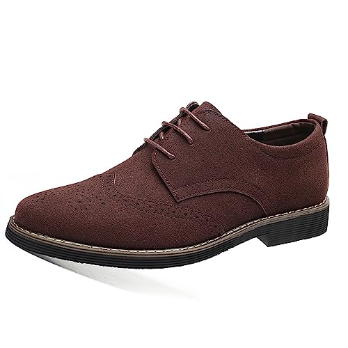 Herren Hochzeit Brogue Schuhe Anzugschuhe Derby Schnürhalbschuhe Oxfords Klassische Business Schuhe Braun 41 von Aro Lora