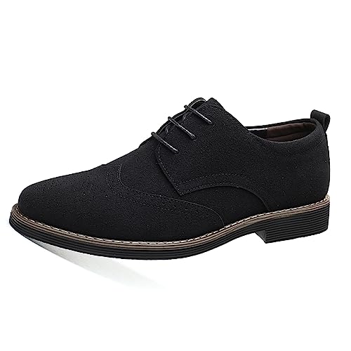 Herren Hochzeit Brogue Schuhe Anzugschuhe Derby Schnürhalbschuhe Oxfords Klassische Business Schuhe Schwarz 42 von Aro Lora