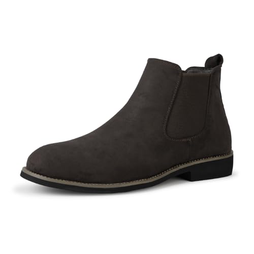 Aro Lora Herren Chelsea Stiefel aus Wildleder Klassische Slip on Stiefel für Herren Braun 44 von Aro Lora