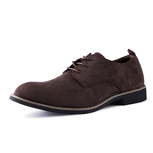 Herren Hochzeit Brogue Schuhe Anzugschuhe Derby Schnürhalbschuhe Oxfords Klassische Business Schuhe SolidBraun 41 von Aro Lora