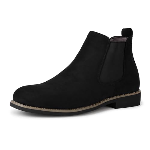 Aro Lora Herren Chelsea Stiefel aus Wildleder Klassische Slip on Stiefel für Herren Schwarz 43 von Aro Lora