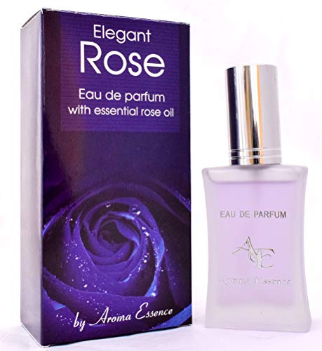 Aroma Essence Eau de Parfum Elegant Rose mit natürlichem ätherischem Damaszener-Öl, Parfüm Duft für Geschäftsfrauen, 35 ml von AE Aroma Essence