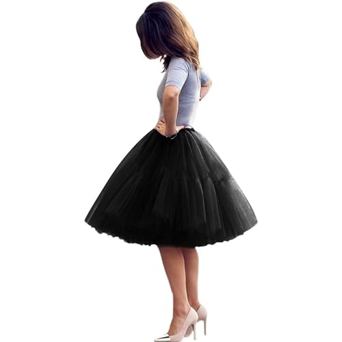 TüllRöcke tüll Unterrock Ballett Tutu Röcke Damen Ballettrock Petticoat Skirt 5 Schichten Prinzessin Rock Tutu Dress 50s Mode Straße schießen Kleid Weinlese Retro Kleid A line Kleid von AromaHua