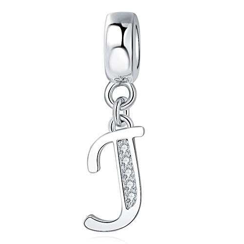 Aroncent Buchstabe Anhänger DIY Charm Beads Alphabet Anhänger für Armband Halskette J von Aroncent