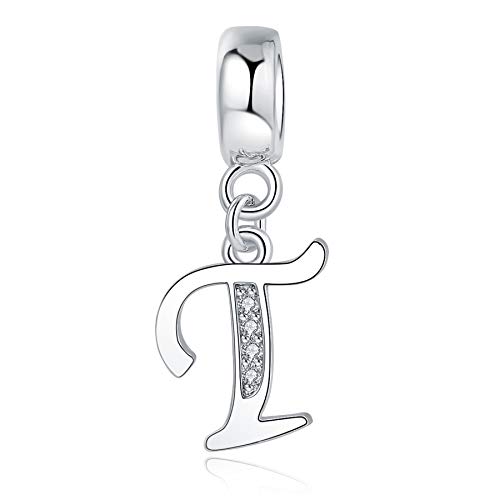 Aroncent Buchstabe Anhänger DIY Charm Beads Alphabet Anhänger für Armband Halskette T von Aroncent