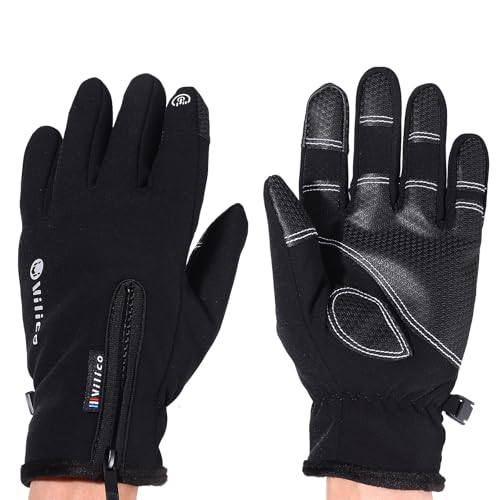 Aroncent Damen Herren Winter Skihandschuhe: Beidseitige Anti Slip Touchscreen Handschuhe warme Winter Schutzhandschuhe für Schilaufen Outdoor Fahrradfahren und Freizeitgraue Handschuhe von Aroncent