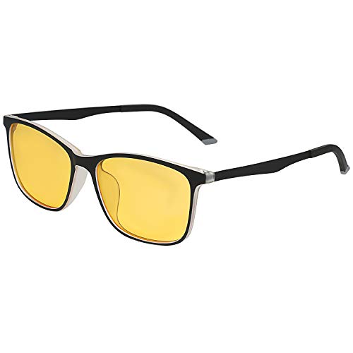 Aroncent Herren-Brille mit UV-Schutz 400 Anti-Ermüdungserscheinungen Blau Gläserschutz Augenschutz ultraleicht Farbe wählbar Giallo 2 Aroncent Herren-Brille mit UV-Schutz 400 Anti-Ermüdungserscheinungen Blau Gläserschutz Augenschutz ultraleicht Farbe wählbar Giallo 2 von Aroncent