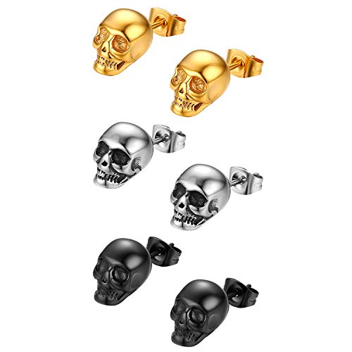 Aroncent Ohrringe Herren Totenkopf Ohrstecker Punk Gotik Ohrschmuck Hip Hop Ohr Piercing 3 Paare Aroncent Ohrringe Herren Totenkopf Ohrstecker Punk Gotik Ohrschmuck Hip Hop Ohr Piercing 3 Paare von Aroncent