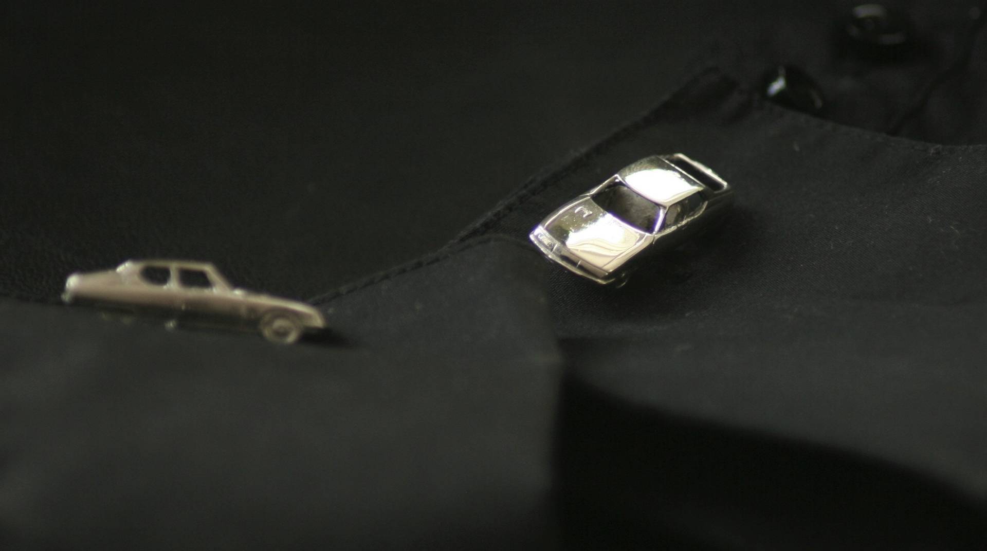 Citroen Sm Silberne Miniatur-Manschettenknöpfe von Arqadia