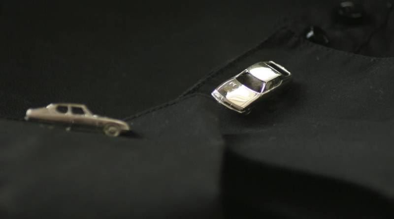 Citroen Sm Silberne Miniatur-Manschettenknöpfe von Arqadia