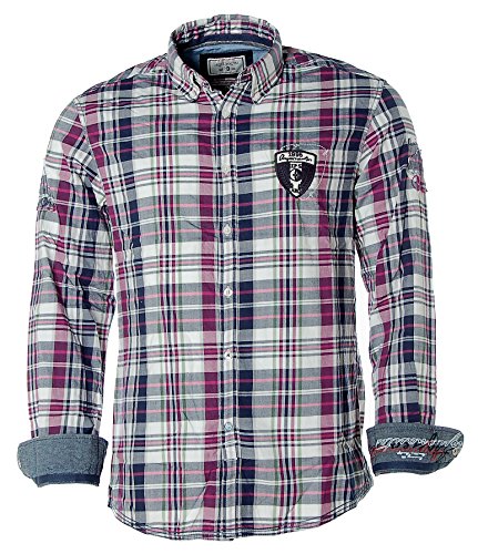 Arqueonautas Langarm Karohemd Hemd kariert Lila XL von ARQUEONAUTAS