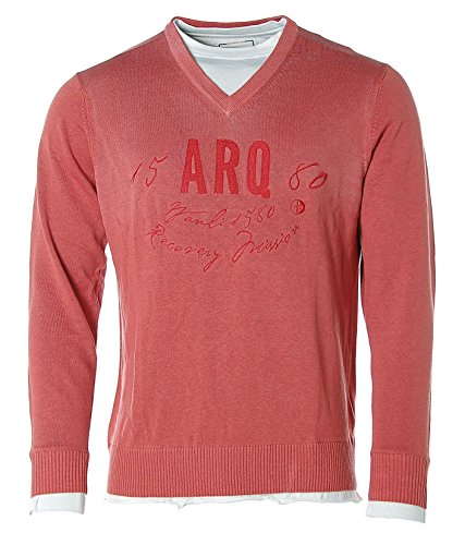 Arqueonautas Strick V-Pullover -Wanli Recovery- Rot M von Arqueonautas