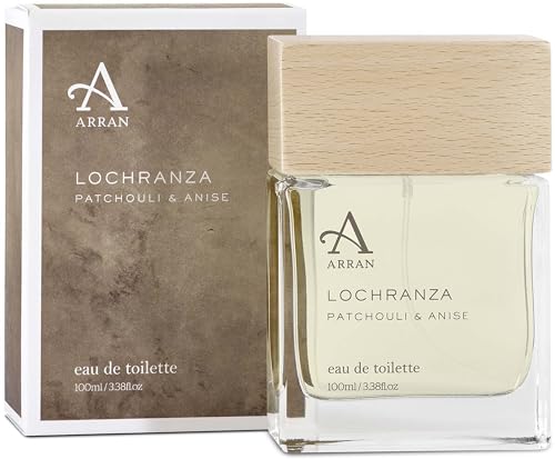Arran Sense of Scotland Lochranza Eau de Toilette Spray für Herren, 100 ml, erdig, rätselhaft, reich und aufwendig mit holzigem Patchouli, Anis und Vetiver, angereichert mit heller Zitrone und von Arran Sense of Scotland