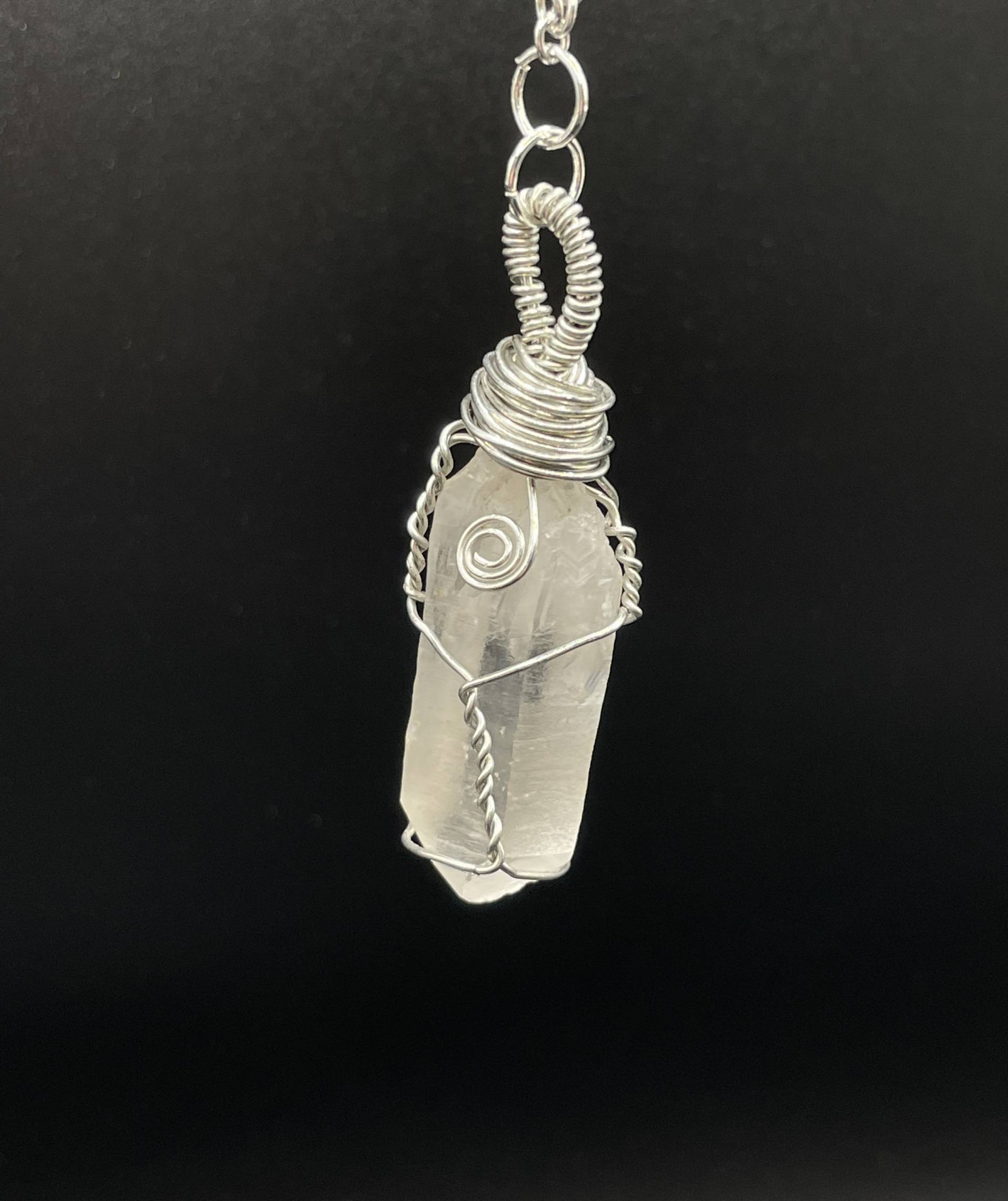 Bergkristall Wire Wrapped Halskette Bergkristall Wire Wrapped Halskette von ArrayOfSunshineSP