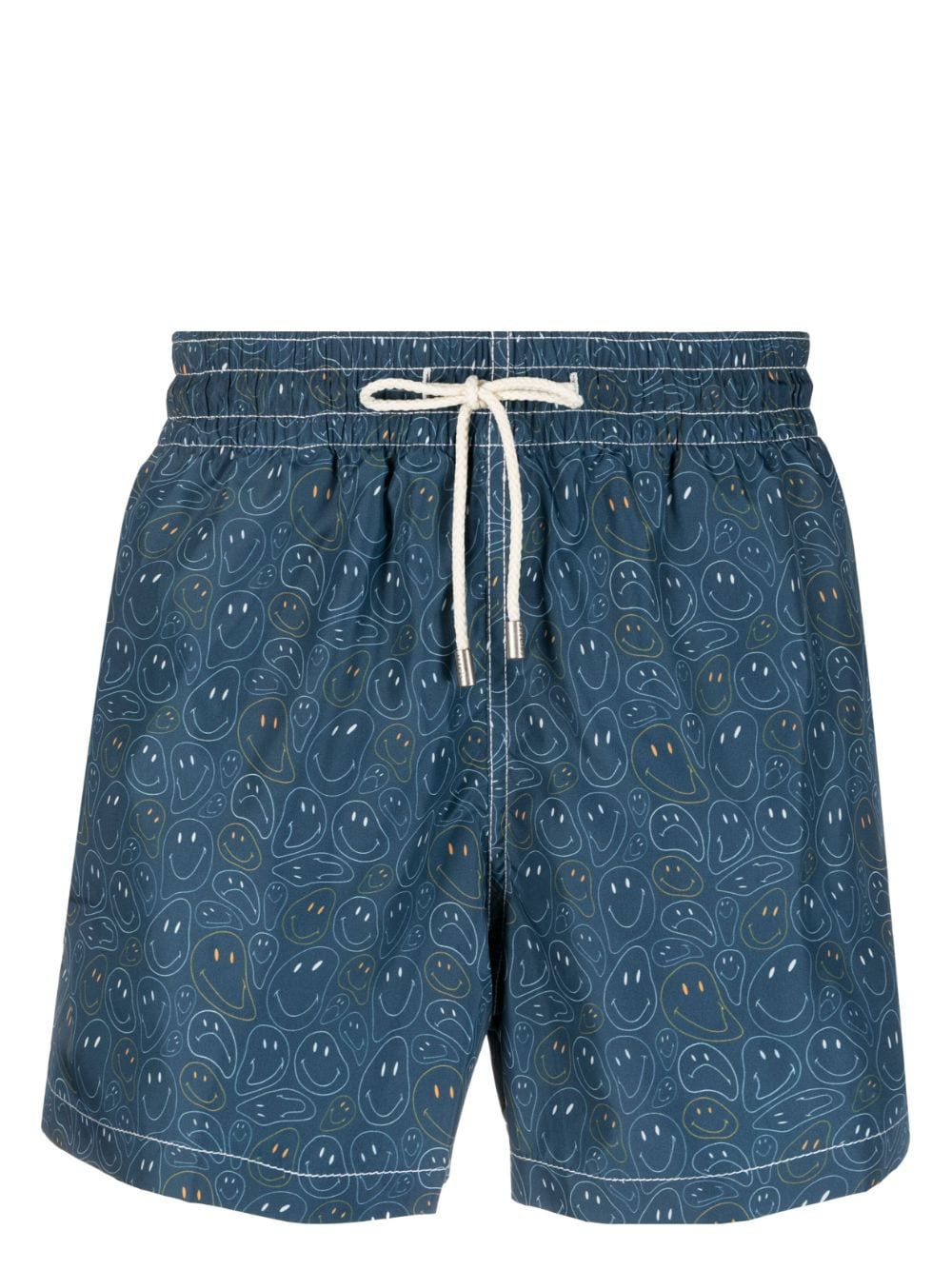 Arrels Barcelona Badeshorts mit Smiley-Print - Blau von Arrels Barcelona