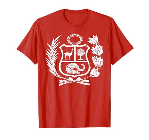 Peru Shirt Peruanisches Escudo Weißes Wappen Herren Damen Kinder T-Shirt Peru Shirt Peruanisches Escudo Weißes Wappen Herren Damen Kinder T-Shirt von Arriba Peru Rojo-Blanco Store