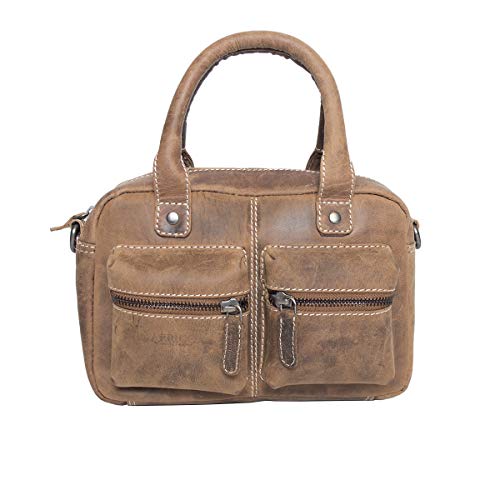 Arrigo Leder Westernbag für Damen - Umhängetasche - Lederhandtasche - Handtasche - 18 x 12 x 25 cm von Arrigo