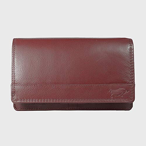 Arrigo Unisex-Adult Flap Wallet with RFID Protection, Dark red, Large von Arrigo