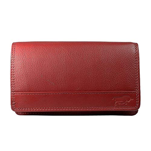 Arrigo Unisex-Adult Flap Wallet with RFID Protection, Red, Large von Arrigo