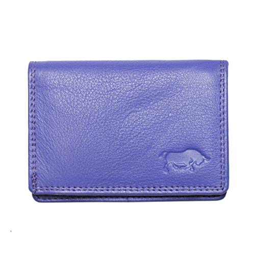 Arrigo Geldbörse Klein Damen Leder - Minibörse Leder Brieftasche - Geldbeutel Frauen Small - Portmonee - Kleines Portemonnaie -2.5x7.5x10 cm - Violet von Arrigo