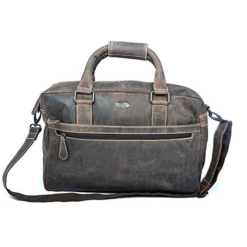 Arrigo Unisex-Erwachsene Messenger Bag Kuriertasche Braun (Donkerbruin) von Arrigo