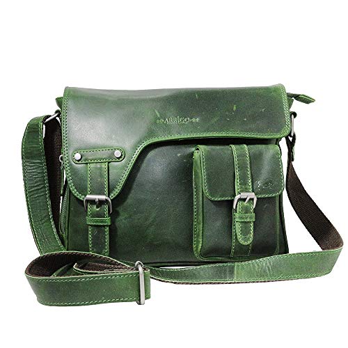 Arrigo Unisex-Erwachsene Messenger Bag Kuriertasche Grün (Green) von Arrigo