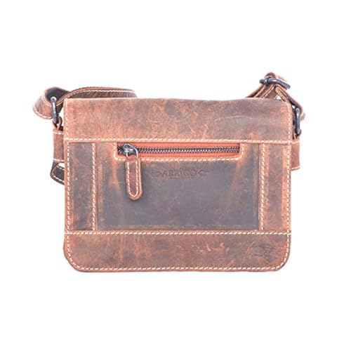 Arrigo Unisex-Erwachsene Schoudertas Schultertasche Braun (Cognac) von Arrigo