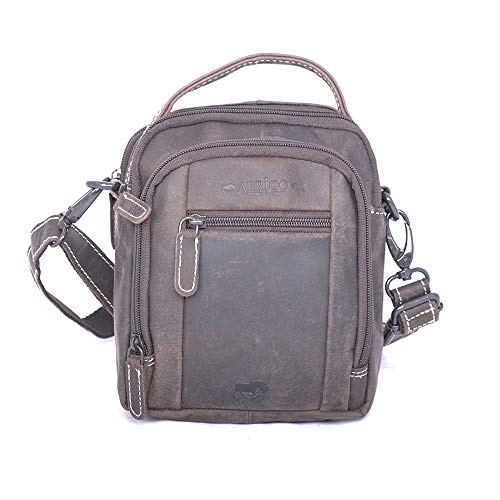 Arrigo Unisex-Erwachsene Schoulder Bag Schultertasche Braun (Donkerbruin) von Arrigo