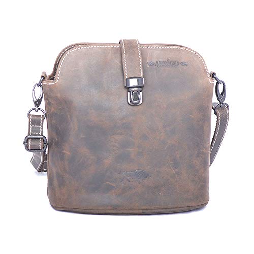 Arrigo Unisex-Erwachsene Shoulder Bag Schultertasche Braun (Donkerbruin) von Arrigo