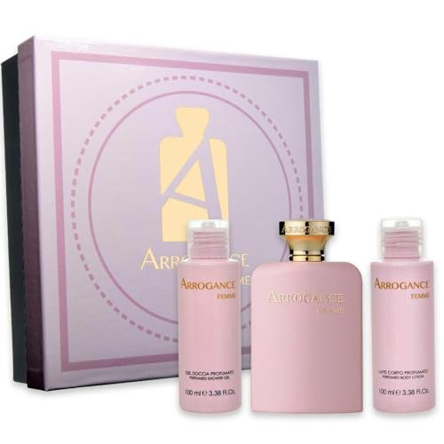 Arrogance Femme Geschenkbox für Damen, Parfüm, Edt, 50 ml, Duschgel, 100 ml, 100 ml von Arrogance