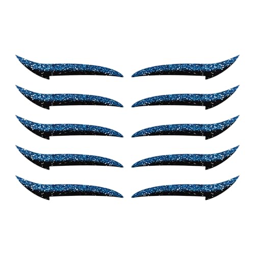 Arroopu Augenliner Sticker | Selbstklebende Permanent Make-up Patches,Haftende Streifen Langzeit Haltbar 10 Stück Verabredung Tanzen Reisen Bühne von Arroopu