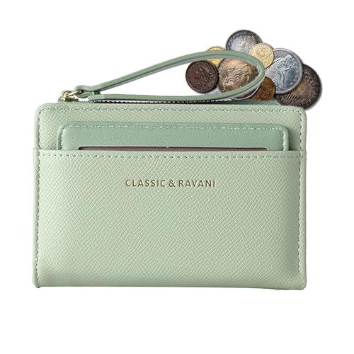Arrovarp Geldbörse mit Reißverschluss für Damen, Münztasche mit Kartenfächern - Kurze Geldbörse mit Schlüsselband - Multifunktionale Geldbörse mit großem Fassungsvermögen für wichtige Notizen von Arrovarp
