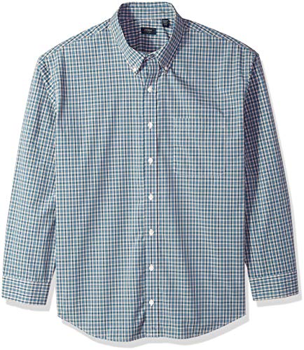 Arrow 1851 Herren Big and Tall Long Sleeve Plaid Hamilton Shirt Hemd mit Button-Down-Kragen, Storm Blue, XX-Large Groß von Arrow 1851