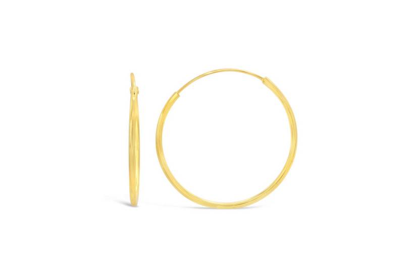 Ars-Argenti Paar Creolen Creolen Ohrringe Damen echt 925 Sterling Silber - 18K vergoldet (inkl. Schmuckbox), 925 Sterling Silber, Hypoallergen, Wasserfest, Nickelfrei von Ars-Argenti