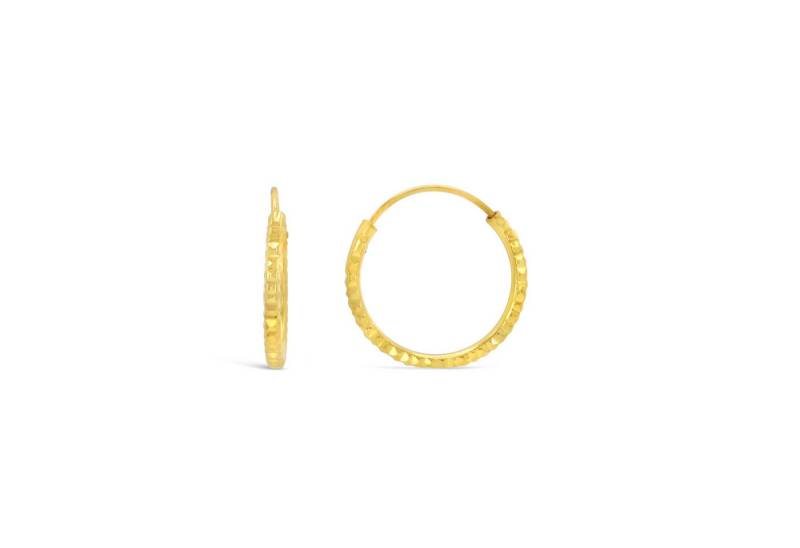 Ars-Argenti Paar Creolen Creolen Ohrringe Damen echt 925 Sterling Silber - 18K vergoldet (inkl. Schmuckbox), 925 Sterling Silber, Hypoallergen, Wasserfest, Nickelfrei von Ars-Argenti