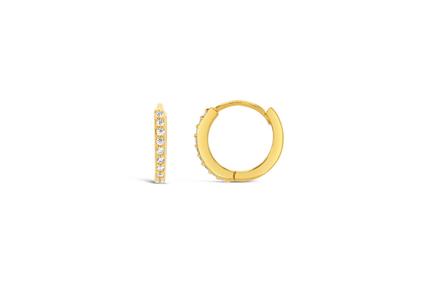 Ars-Argenti Paar Creolen Creolen Ohrringe Damen echt 925 Sterling Silber - 18K vergoldet (inkl. Schmuckbox), 925 Sterling Silber, Hypoallergen, Wasserfest, Nickelfrei von Ars-Argenti