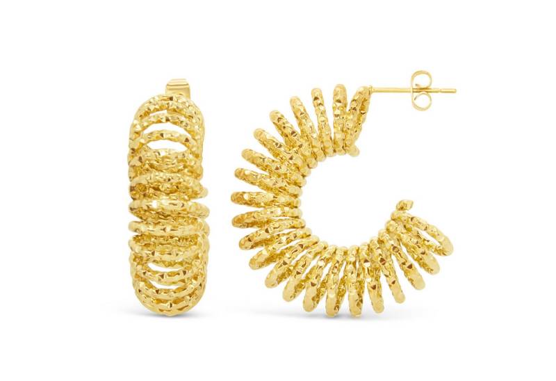 Ars-Argenti Paar Ohrhänger Exklusive Statement Ohrringe doppelt vergoldet 18K - hypoallergen (inkl. Schmuckbox), Ohrringe Statement Gold 925 Sterling Silber Goldschmuck Hypoallergen von Ars-Argenti