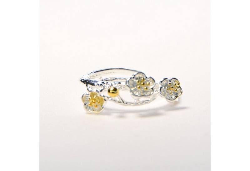 Ars-Argenti Silberring Zarte & Sinnliche Damenringe 925 Sterling Silber, Damen Fingerringe 925 Sterling Silber vergoldet von Ars-Argenti