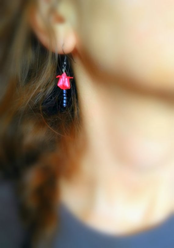 Origami Ohrringe Tulpen Origami Ohrringe Tulpen von ArsOrigami