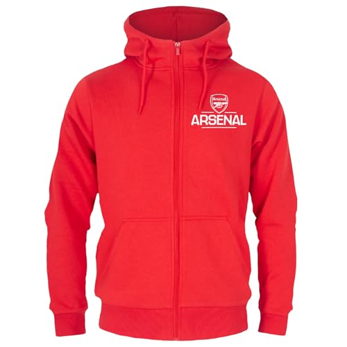 Arsenal FC - Herren Fleece-Sweatjacke - Offizielles Merchandise - Geschenk für Fußballfans - Rot - M von Arsenal F.C.