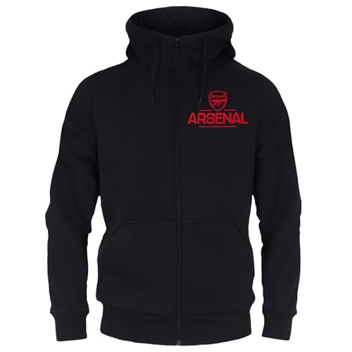 Arsenal FC - Herren Fleece-Sweatjacke - Offizielles Merchandise - Geschenk für Fußballfans - Schwarz - M von Arsenal F.C.