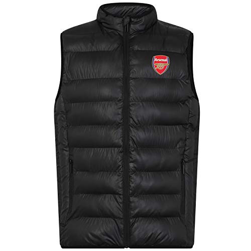 Arsenal FC - Herren Steppweste - Offizielles Merchandise - Geschenk für Fußballfans - Schwarz mit Reißverschluss - M von Arsenal F.C.
