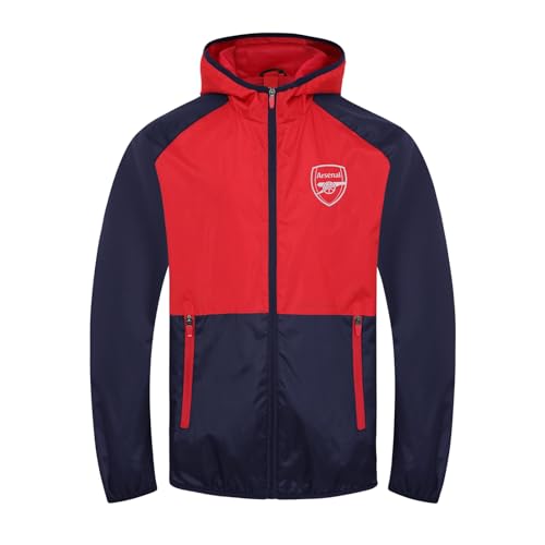 Arsenal FC - Herren Wind- und Regenjacke - Offizielles Merchandise - Geschenk für Fußballfans - Dunkelblau & Rot - XXL von Arsenal F.C.