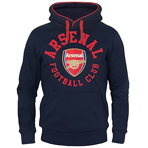 Arsenal FC - Herren Fleece-Hoody mit Grafik-Print - Offizielles Merchandise - Geschenk für Fußballfans - Blau - Marineblau - XXL von Arsenal FC