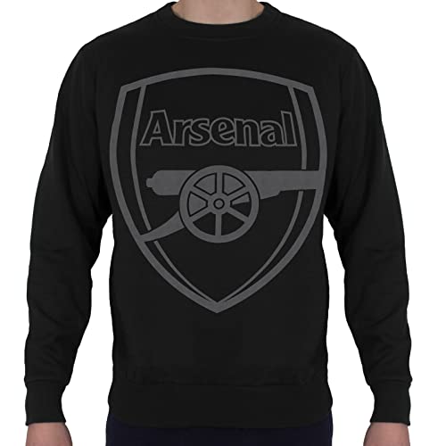 Arsenal FC - Herren Sweatshirt mit Vereinswappen - Offizielles Merchandise - Geschenk für Fußballfans - Schwarz - S von Arsenal FC