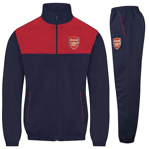 Arsenal FC - Herren Trainingsanzug - Jacke & Hose - Offizielles Merchandise - Geschenk für Fußballfans - Dunkelblau & Rot - L von Arsenal FC